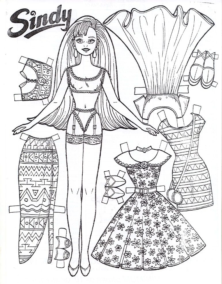 771x987 Free Printable Paper Doll Coloring Pages For Kids Printable