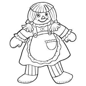 300x300 Rag Doll Coloring Page
