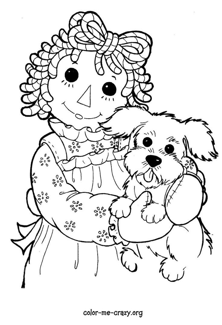 736x1080 Raggedy Ann Costume Coloring Pages For Kids General Sheet Free