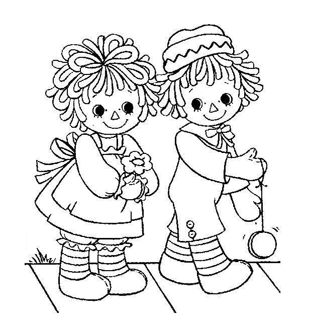 615x650 Raggedy Ann And Andy Coloring Pages Free