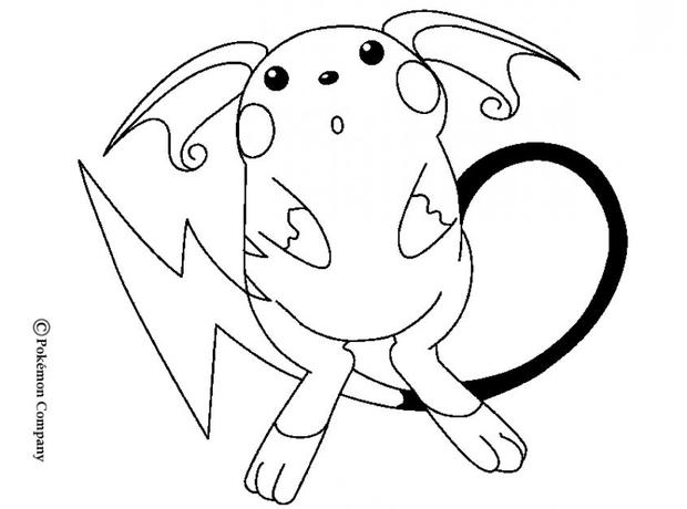 Raichu Coloring Page