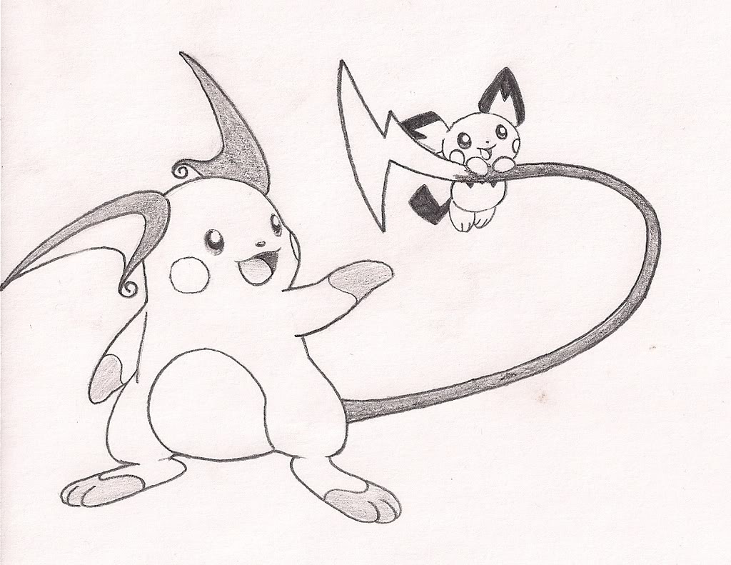 1024x791 Pikachu Raichu Lineart Jamalc Coloring Pictures Sheets And Pages