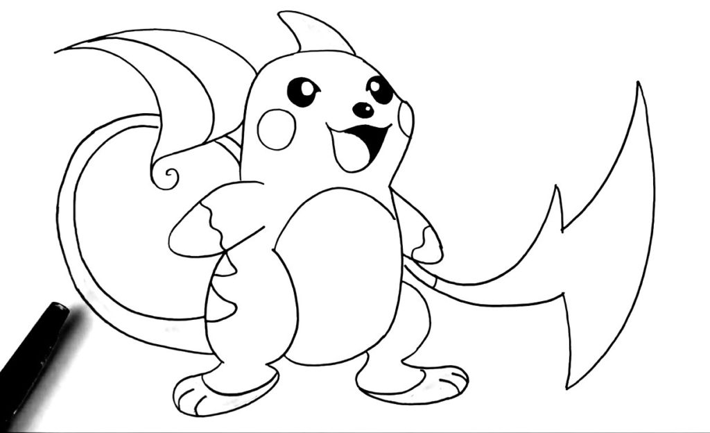 1024x624 Pokemon Coloring Pages Raichu 11 M Awesome And Beautiful How