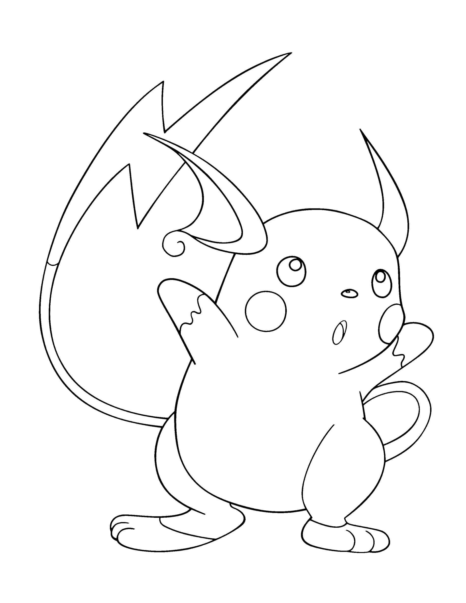 1896x2449 Pokemon Coloring Pages Raichu 12 B Pichu Pikachu 13