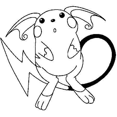 450x450 Dessin Raichu A Colorier Pokemon