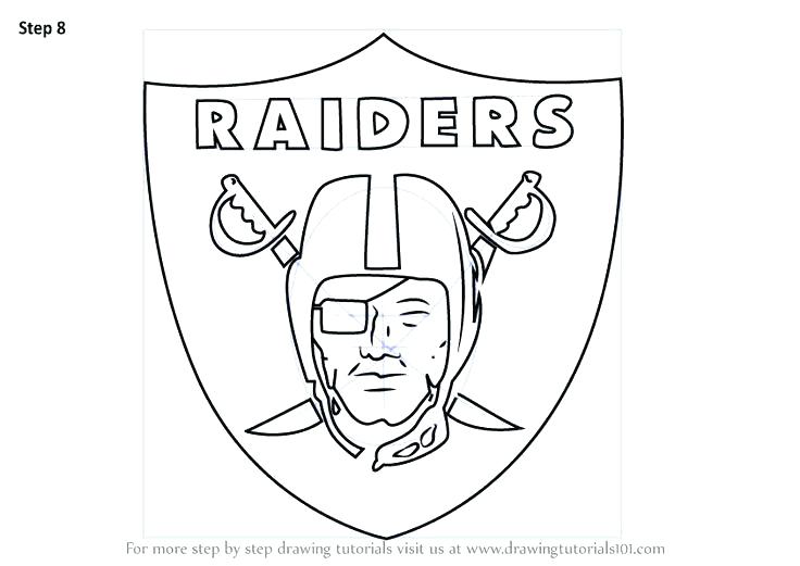 736x521 Raiders Coloring Pages Learn How To Draw Raiders Logo Step Raiders