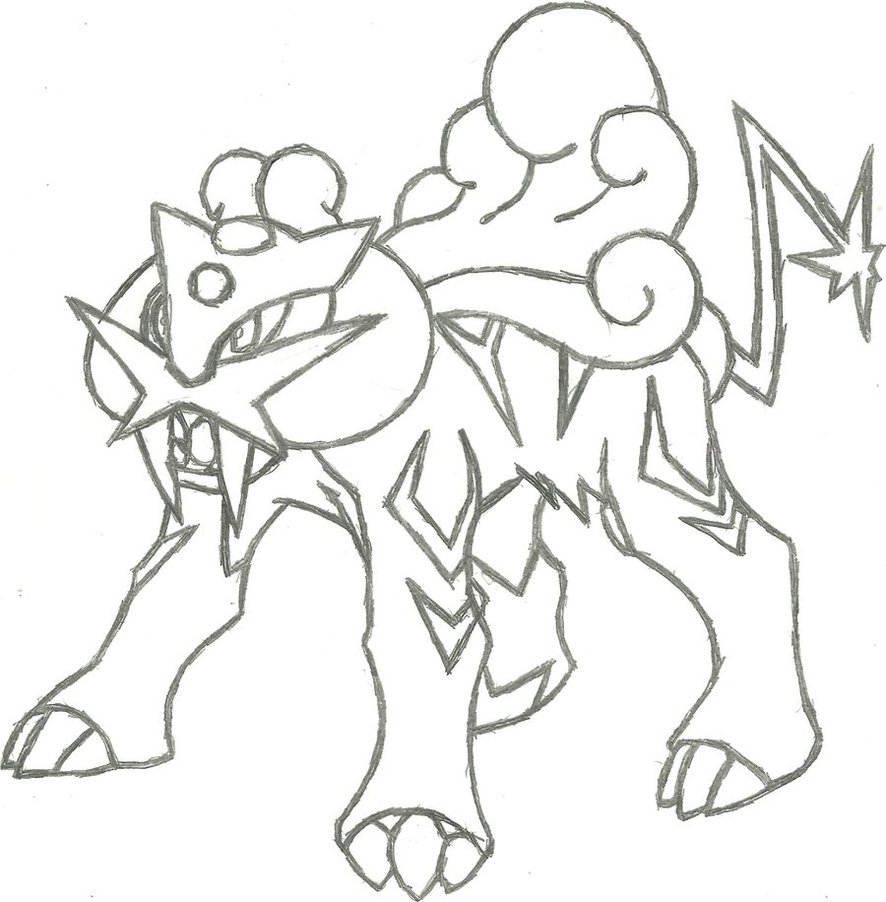 886x902 Pokemon Coloring Pages Raikou ~ Best Ideas For Printable