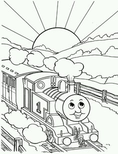 236x308 Railroad, Amazing Steam Train On Railroad Coloring Page