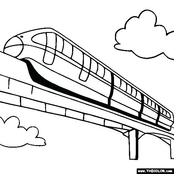 560x560 Railroad Crossing Coloring Page Monorail Coloring Page Monorail
