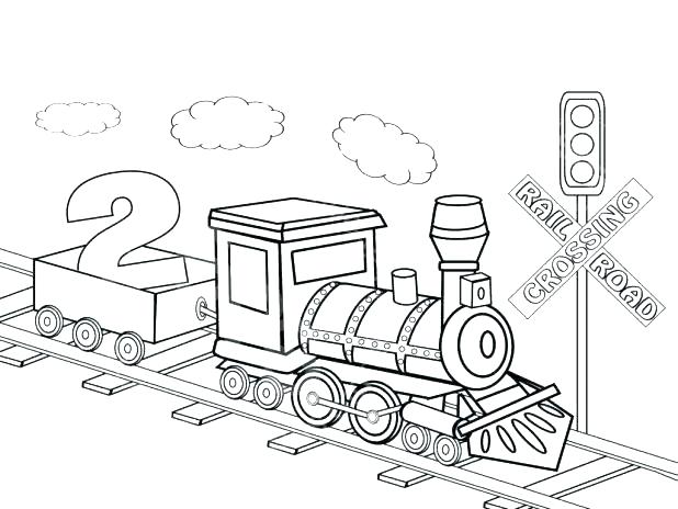 618x464 Railroad Crossing Coloring Page Train Crossing Coloring Page