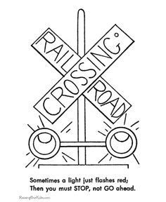 236x288 Railroad Crossing Coloring Page From Quinns