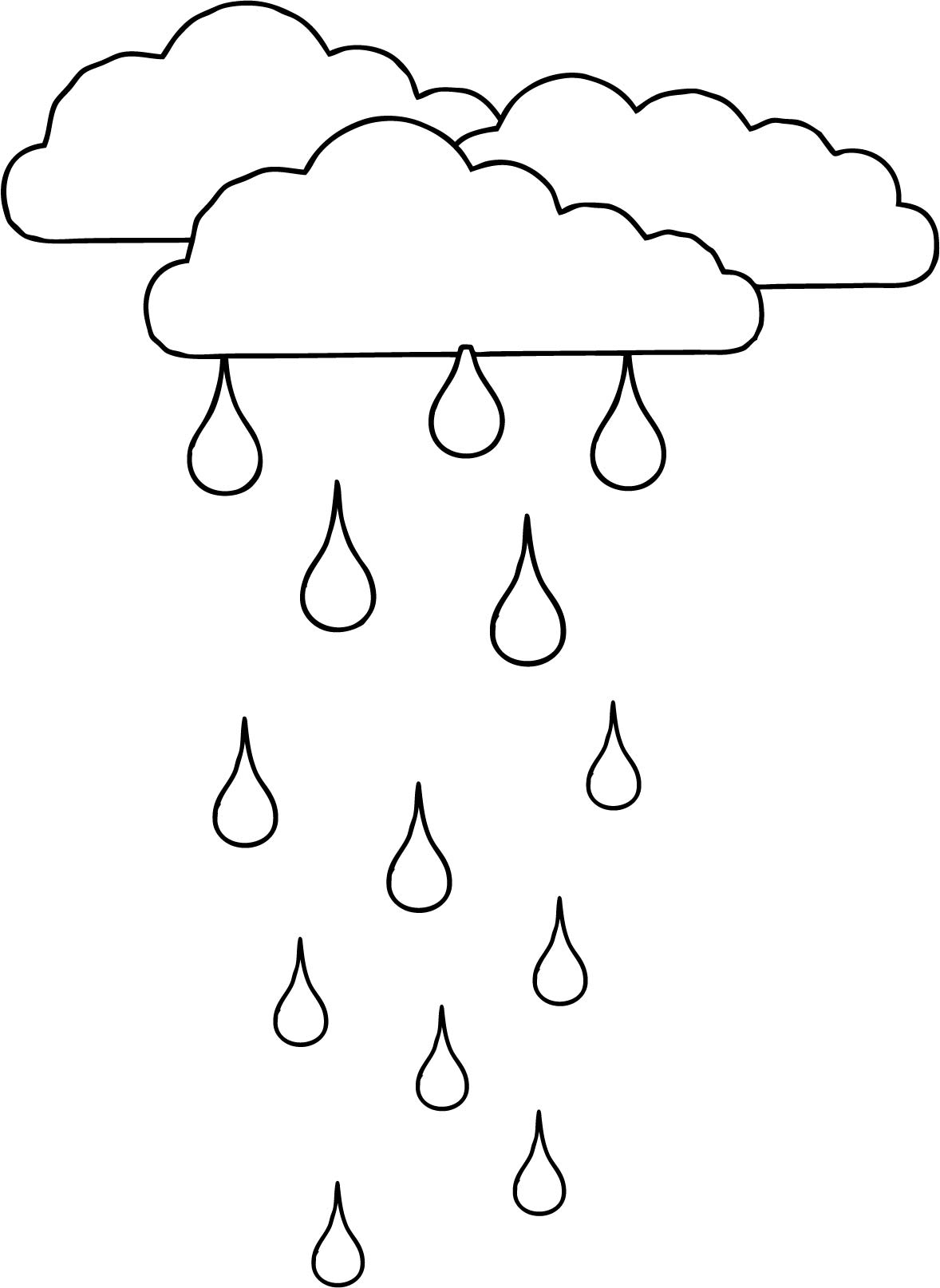 Rain Cloud Coloring Page