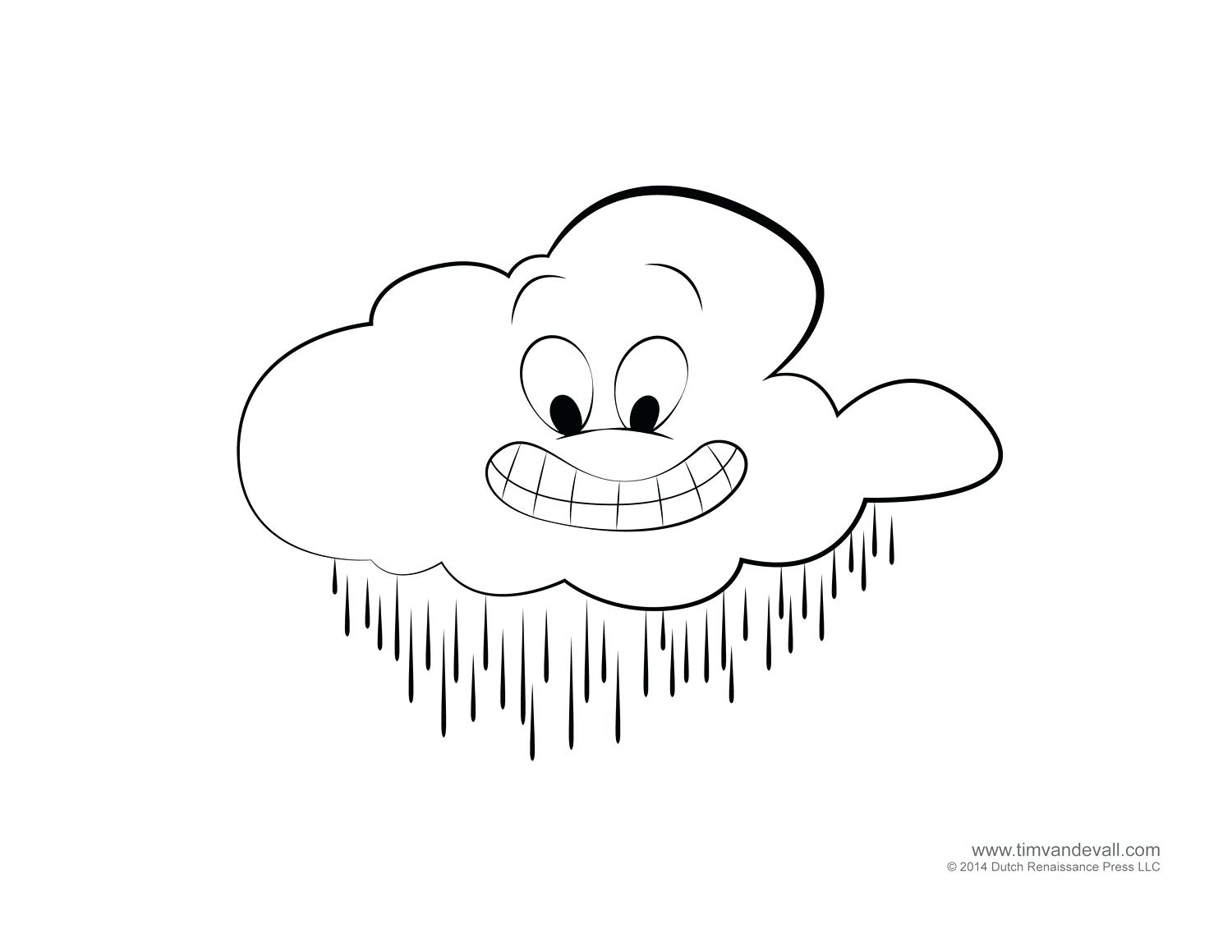 1500x1159 Coloring Pages Flowers Pdf Weather For Kids Free Cloud Templates