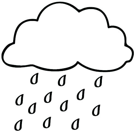 434x422 Rain Drop Coloring Page Drawing Cloud With Rain Drops To Paint