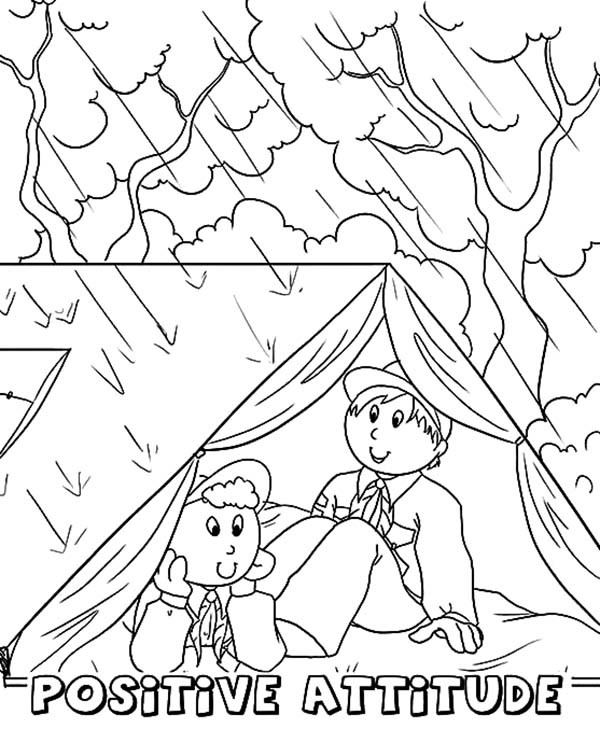 600x729 Boy Scouts Hiding From Rain Coloring Pages Best Place To Color