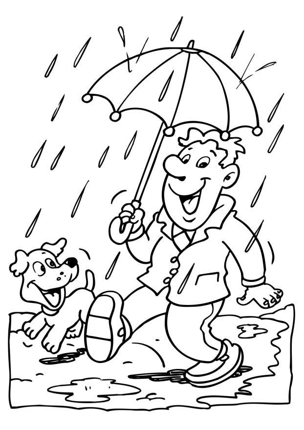 622x880 Coloring Page Rain