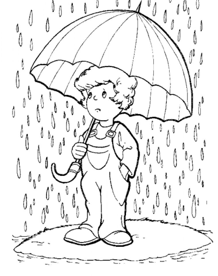 758x960 Rain Coloring Pages 01 Rain, Painting
