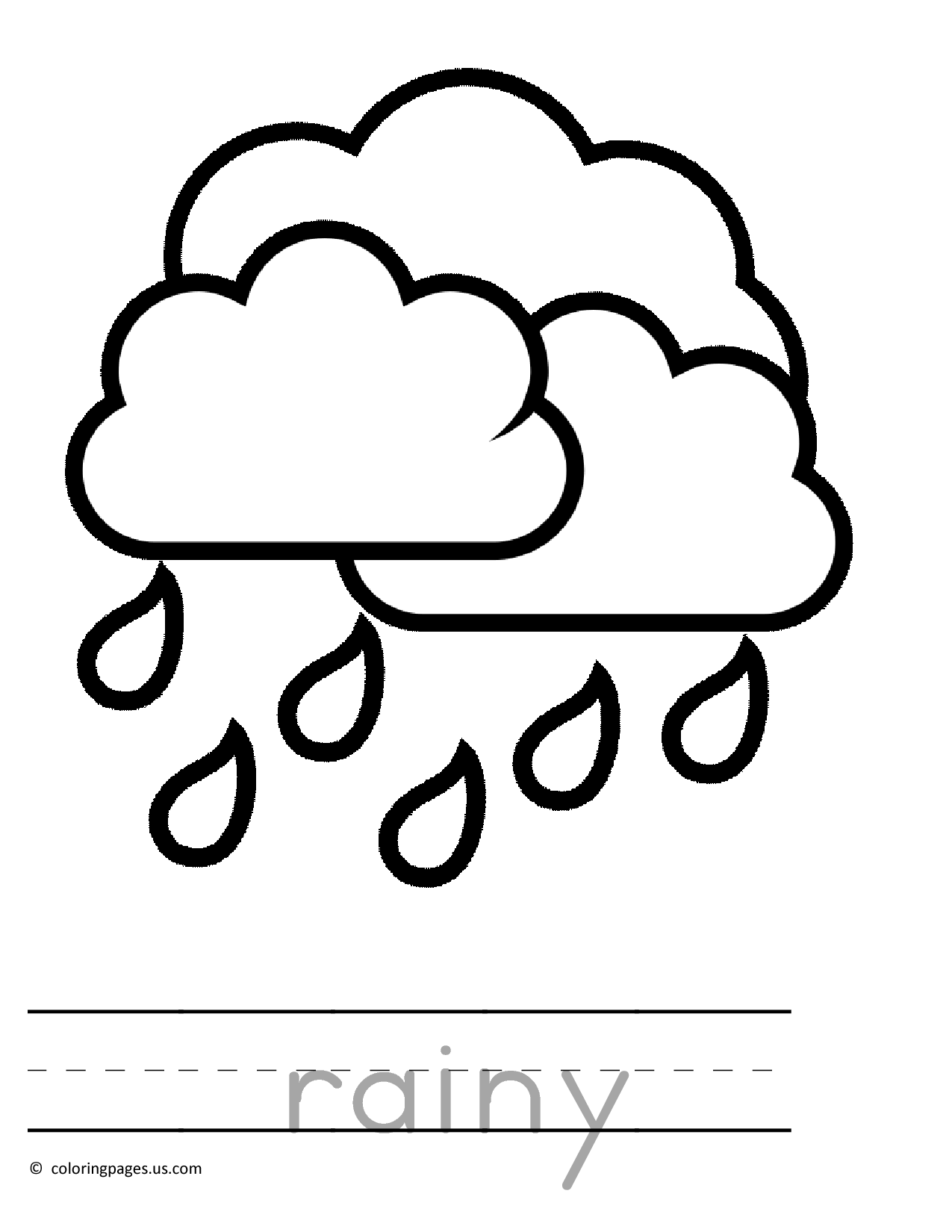 1275x1650 Raining Preschool Coloring Pages 01 4 Kids Coloring Very Young