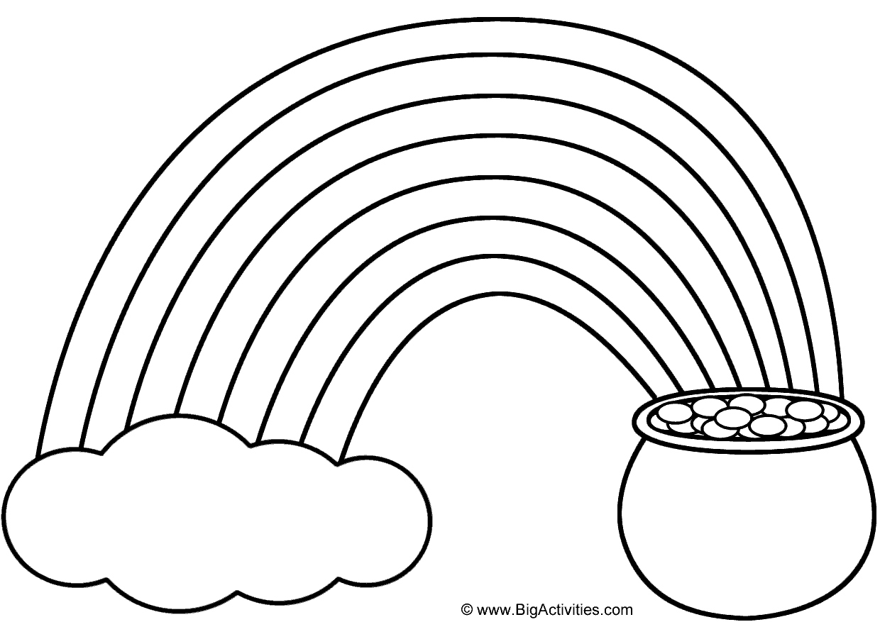 1240x877 Pot Of Gold Coloring Page Elegant Rainbow Pot Gold Coloring Page