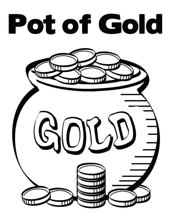600x776 Pot Of Gold Coloring Pages Pot Of Gold Contain Bunch Of Gold Coins