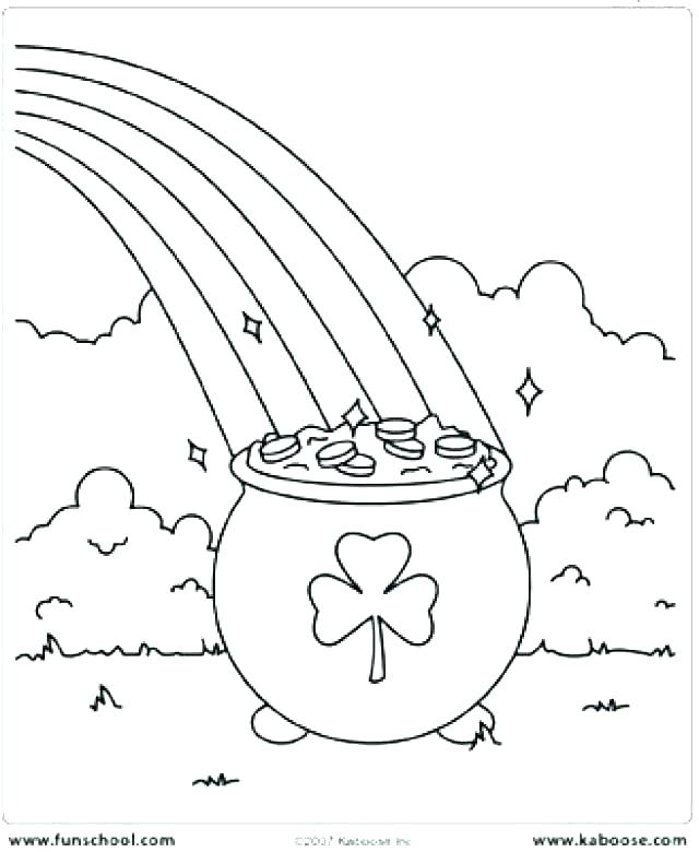 640x780 Pot Of Gold With Rainbow Coloring Page Deepart