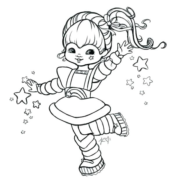 606x643 Rainbow Brite Coloring Pages Rainbow Coloring Pages 4 Rainbow