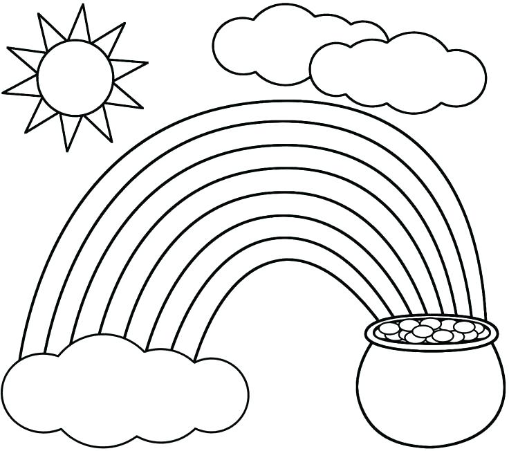 736x652 Rainbow Coloring Pages For Kids Printable Rainbow Coloring Page