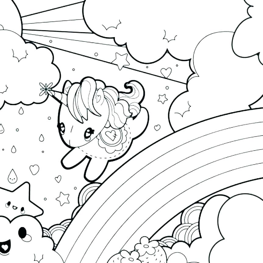 863x863 Rainbow For Coloring Printable Rainbow Coloring Page Coloring