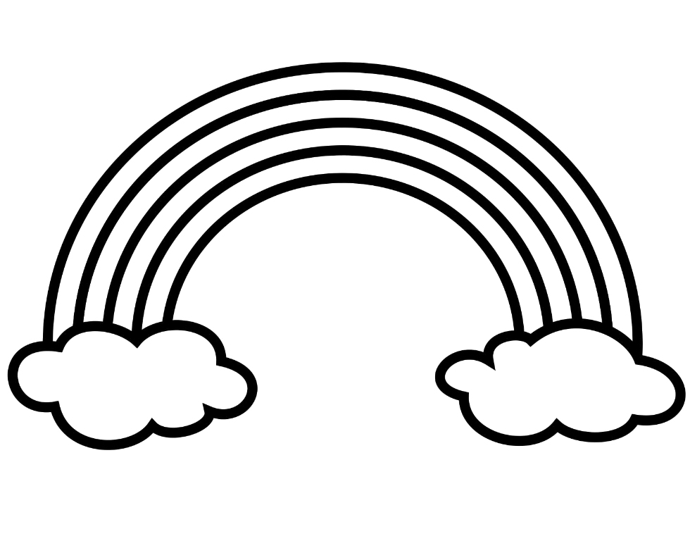 980x768 Rainbow Colouring In Pictures 29 Rainbow Color Pages Rainbows