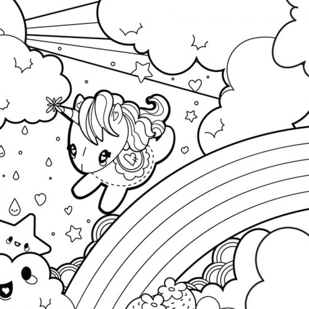 1170x1170 Unicorn Rainbow Coloring Pages 5