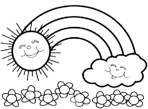 500x369 Rainbow Coloring Pictures Rainbow Coloring Page Printable Rainbow