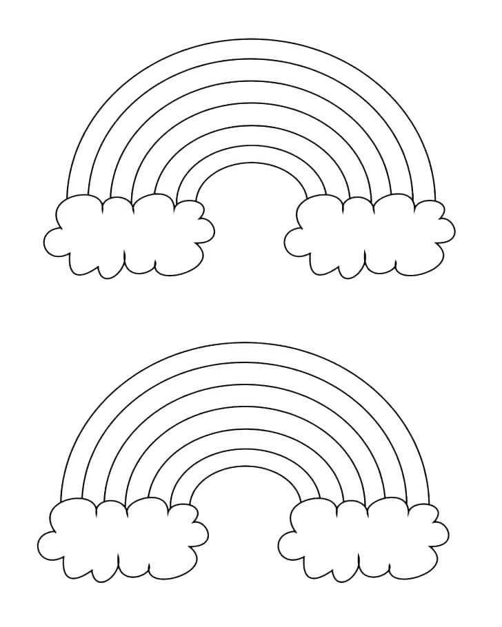 728x910 Rainbows Coloring Pages Rainbow Coloring Template Rainbow Coloring
