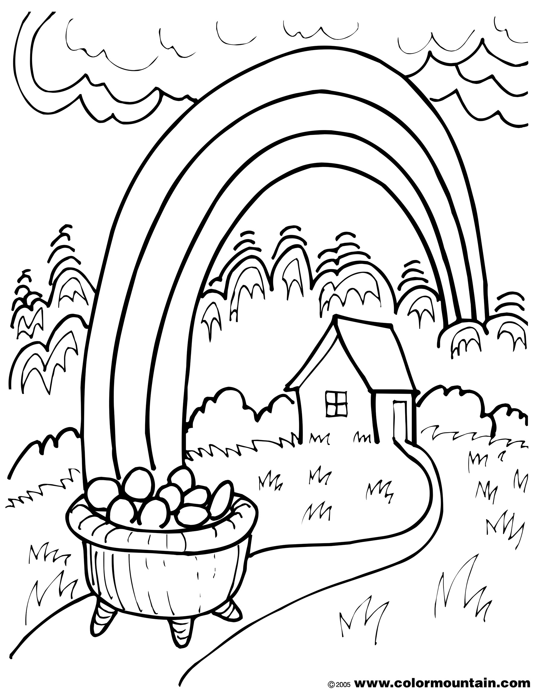 1800x2294 Dazzling Design Rainbow Coloring Page Pages Kids For To Print Out