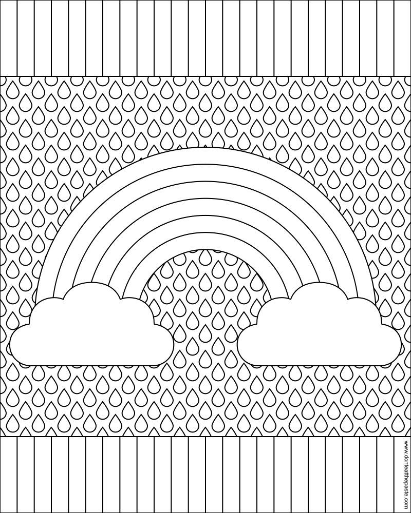800x1000 Rainbow Coloring Page Rainbows, Adult Coloring And Doodles