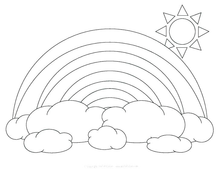 735x568 Rainbow Coloring Page For Kids Unicorn And Rainbow Coloring Pages