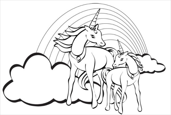 600x404 Rainbow Coloring Pages