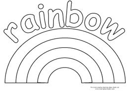 Rainbow Coloring Pages For Kids