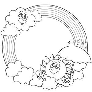 300x300 Free Printable Rainbow Coloring Pages For Kids Rainbows, Free