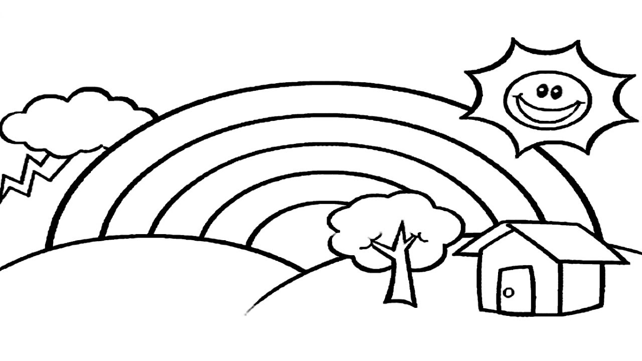 1280x720 Rainbow Coloring Pages For Toddlers