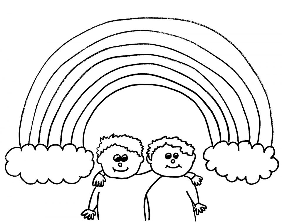 960x760 Rainbows Coloring Pages Free Printable Rainbow For Kids Images Hd