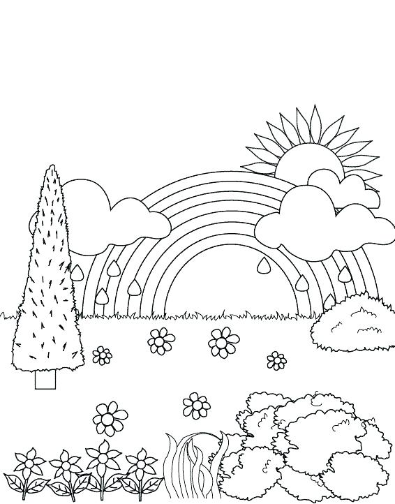 566x722 Rainbows Coloring Pages Rainbow Coloring Page Rainbow Coloring