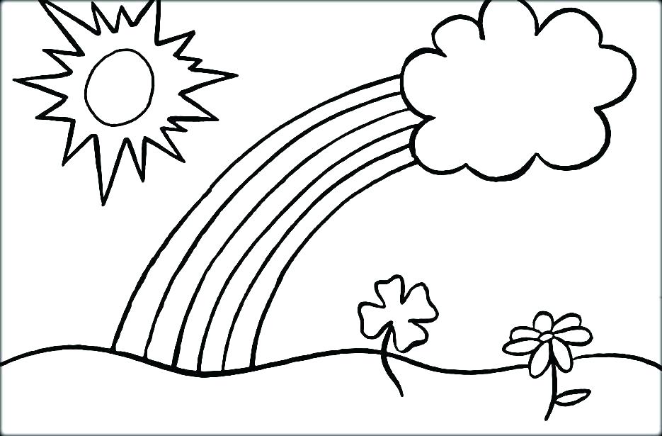 935x615 Rainbow Coloring Pages Printable