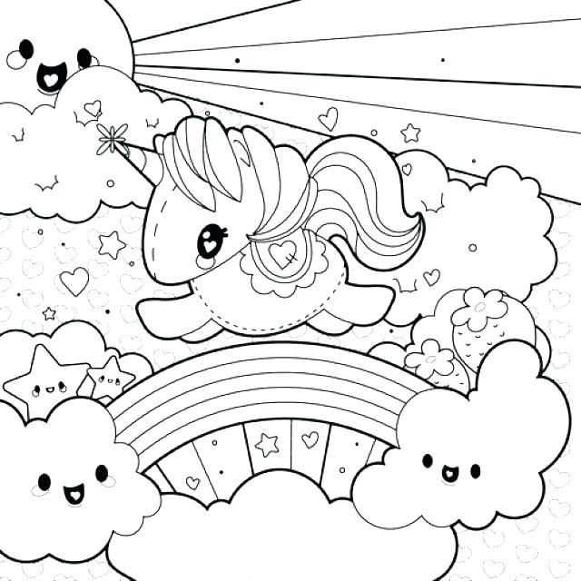 640x640 Luxury Unicorn Coloring Page For Kids Rainbow Color Pages Rainbow