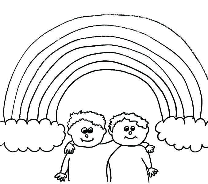 678x600 Rainbow Coloring Page
