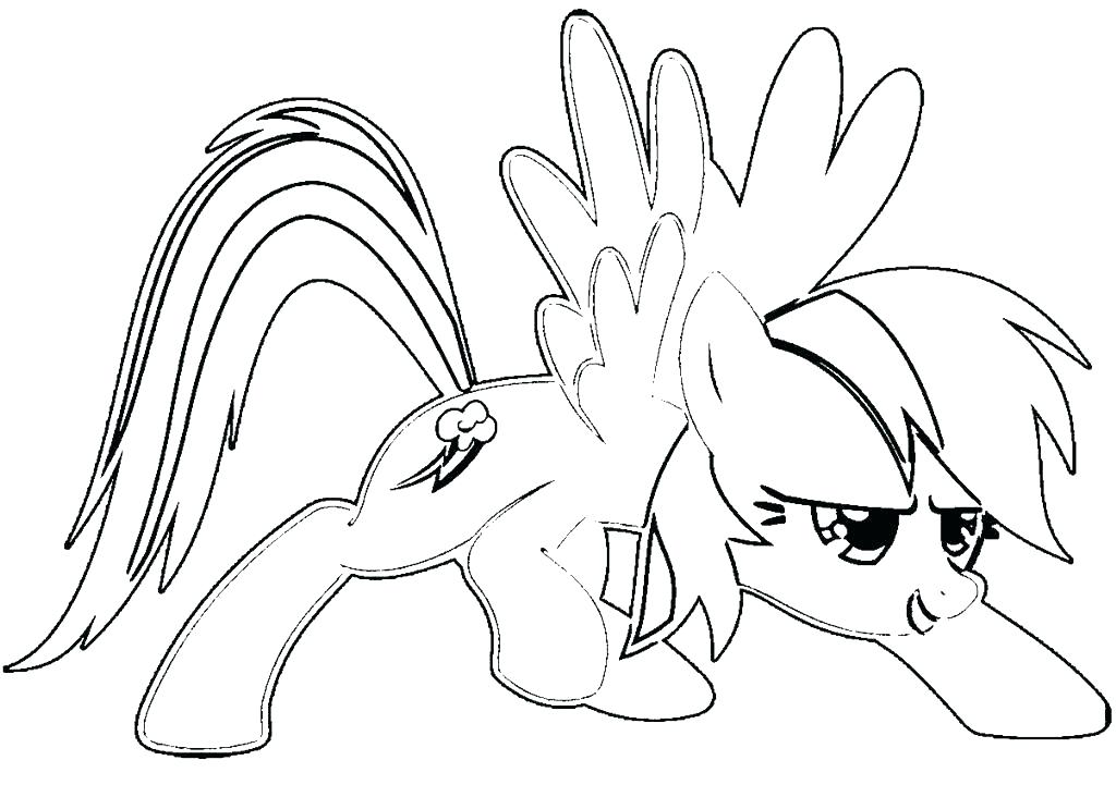1024x732 My Little Pony Rainbow Dash Coloring Pages Free Download Best My