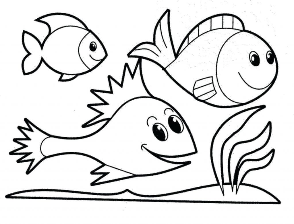 1024x780 Coloring Pages ~ Rainbow Fish Coloring Page Simple Pages Printable