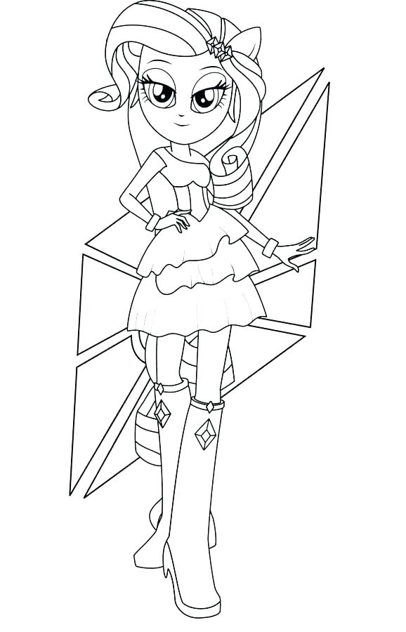 578x900 My Little Pony Equestria Girl Fluttershy Coloring Pages Of Girls