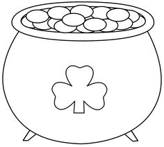 236x212 Rainbow + Pot Of Gold Template St Patrick's Day
