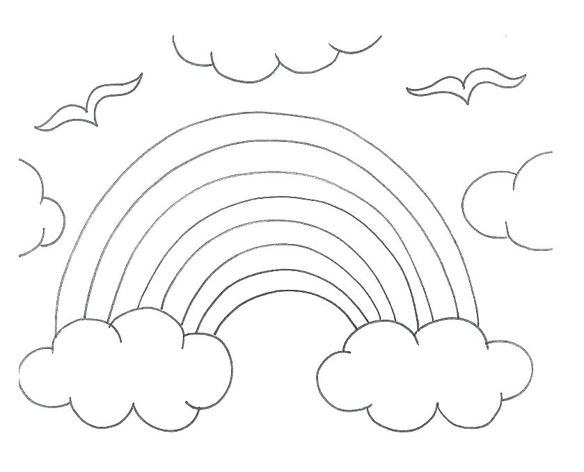 839x679 Rainbow And Pot Of Gold Coloring Pages Free Printable Rainbow Fish