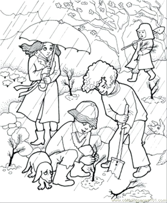 650x789 Rain Coloring Raincoat Coloring Page